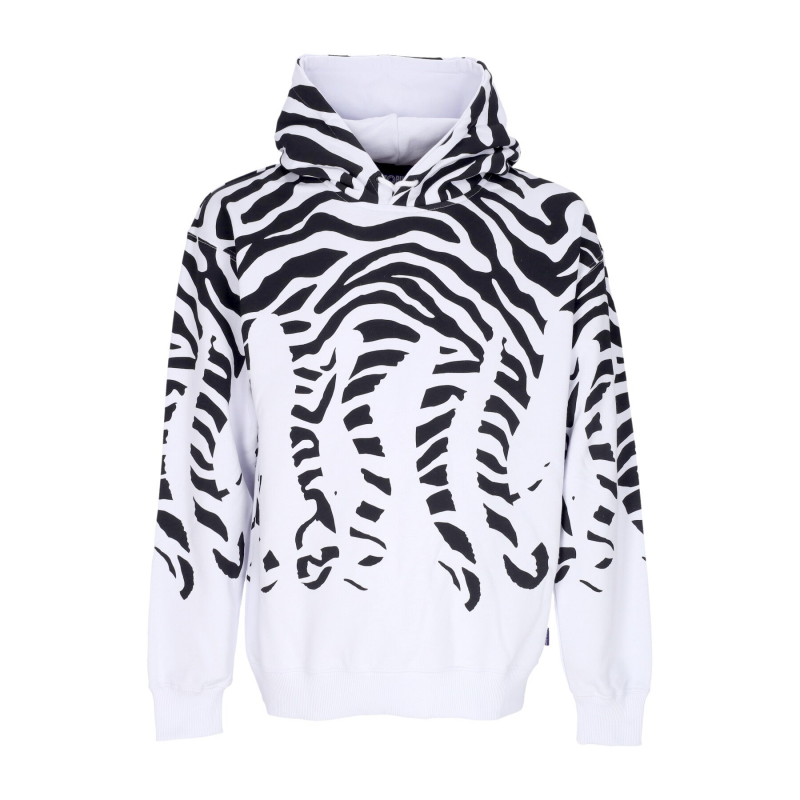 Leichtes Kapuzen-Sweatshirt fur Herren, Zebra-Hoodie, WeiB
