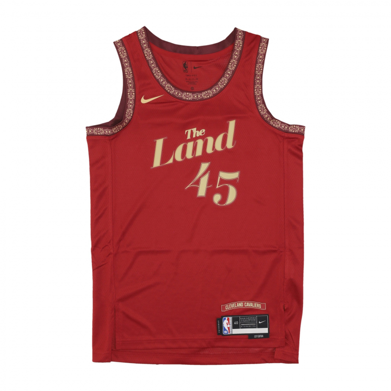 Herren-Basketball-Tanktop NBA City Edition 2023/24 Dri-Fit Swingman-Trikot Nr. 45 Donovan Mitchell Clecav Team Crimson