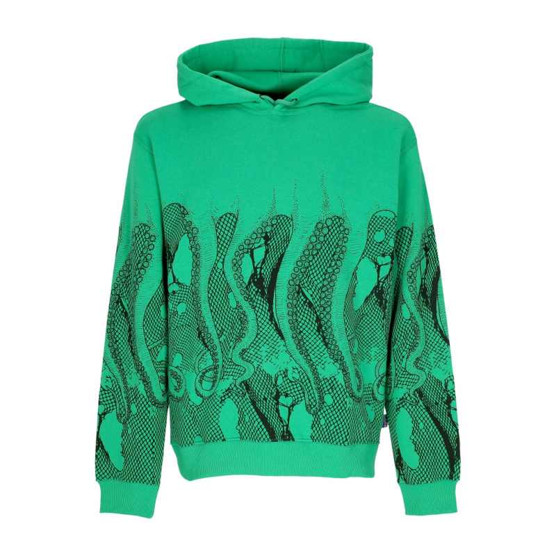 Leichtes Kapuzen-Sweatshirt fur Herren, Fischnetz-Kapuzenpullover, Grun