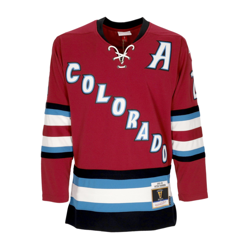 Herren-Hockeyjacke NHL Dark Alternate Jersey 2001 Nr. 21 Forsberg Colava Original-Teamfarben