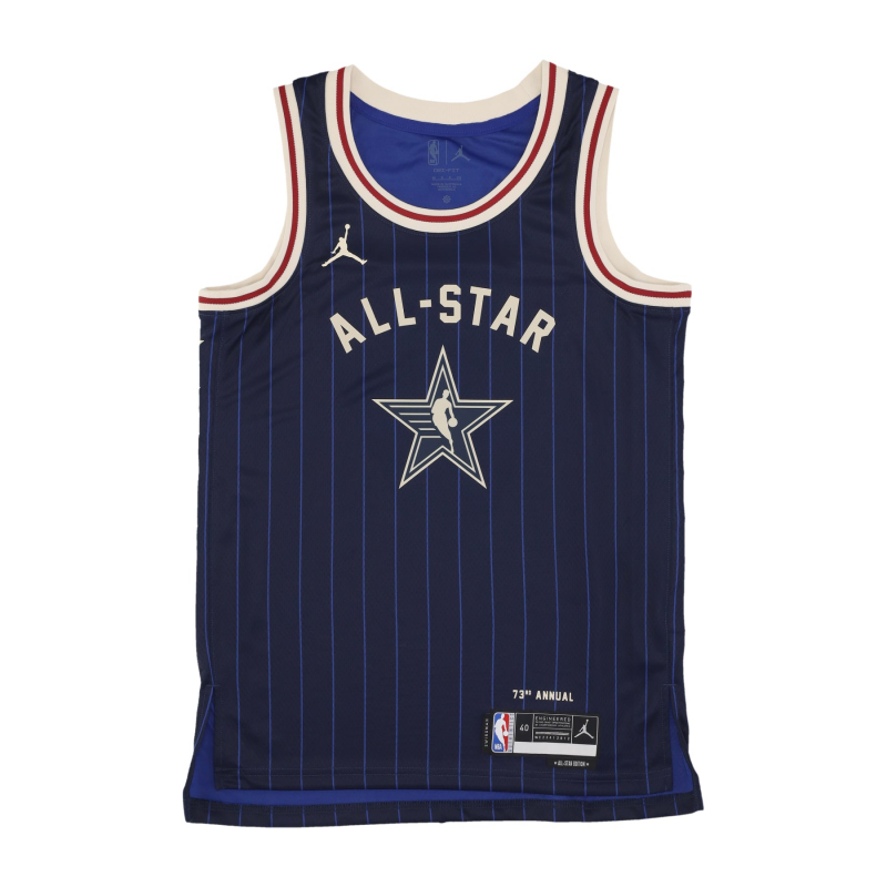 Herren-Basketball-Tanktop NBA All Star Game 2024 Dri-Fit Swingman-Trikot Nr. 0 Jayson Tatum Team East College Navy