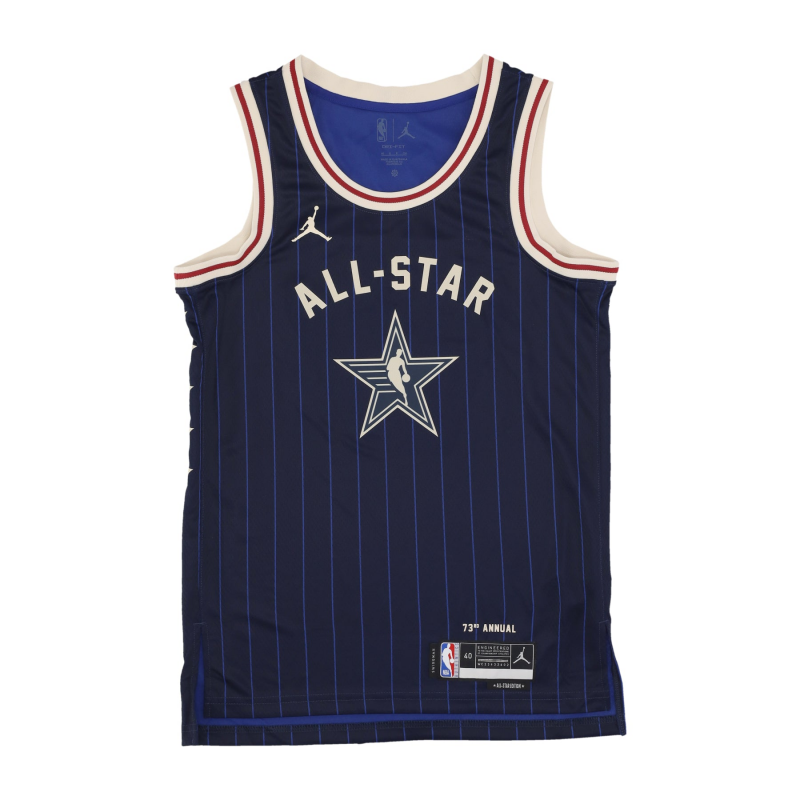 Herren-Basketball-Tanktop NBA All Star Game 2024 Dri-Fit Swingman-Trikot Nr. 34 Giannis Antetokounmpo Team East College Navy