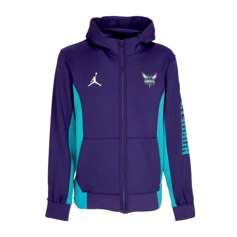 Herren-Trainingsjacke mit Kapuze, Nba Dri-Fit Showtime, Chahor mit durchgehendem ReiBverschluss, New Orchid/Rapid Teal/Rapid Teal/White
