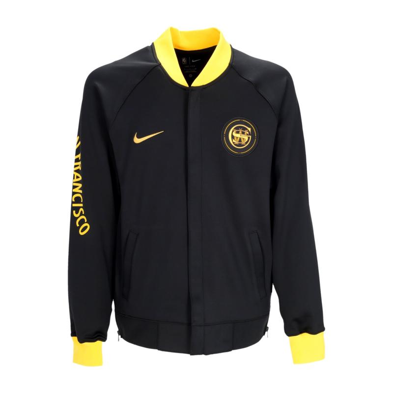 Herren College Sweatshirt Nba City Edition Showtime Dri-Fit Jacke mit durchgehendem ReiBverschluss Golwar Schwarz/Ocker/Amarillo/Ocker