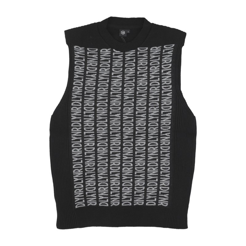 Armelloser Pullover Herren Strickweste Schwarz
