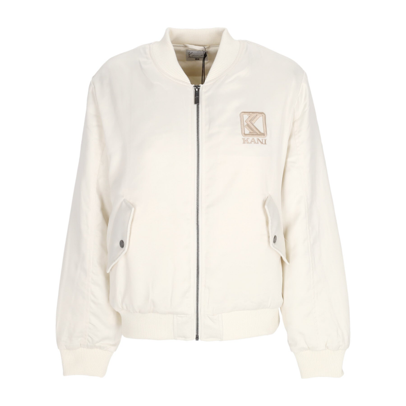 Damen Bomberjacke W Og Satin Bomberjacke Off White
