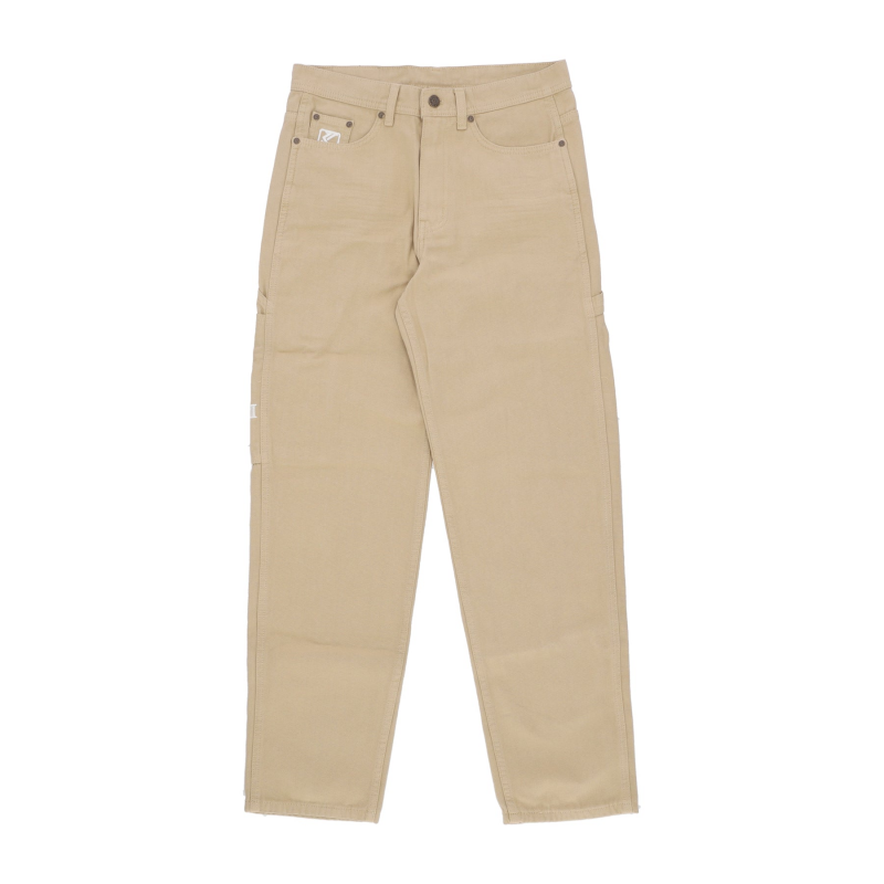Og Washed Baggy Workwear Pants Sand Lange Herrenhose