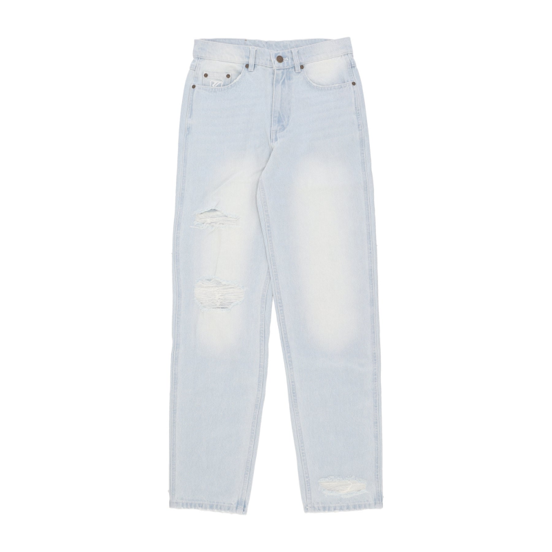 Herrenjeans Baggy Five Pocket Heavy Distressed Denim Hose Hellblau