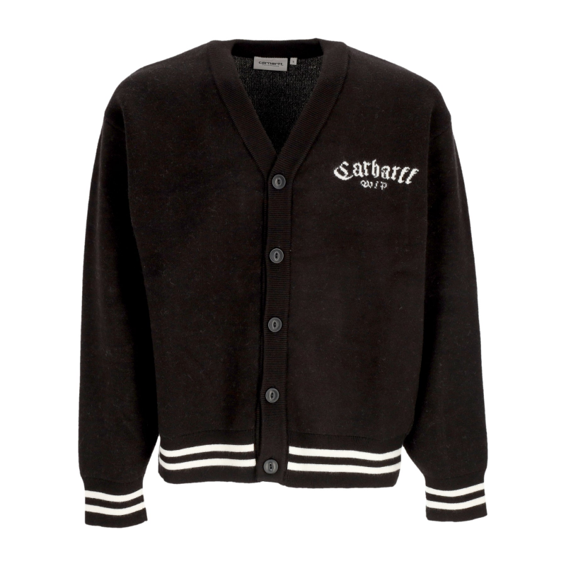 Herren-Cardigan Onyx-Cardigan Schwarz/Wachs
