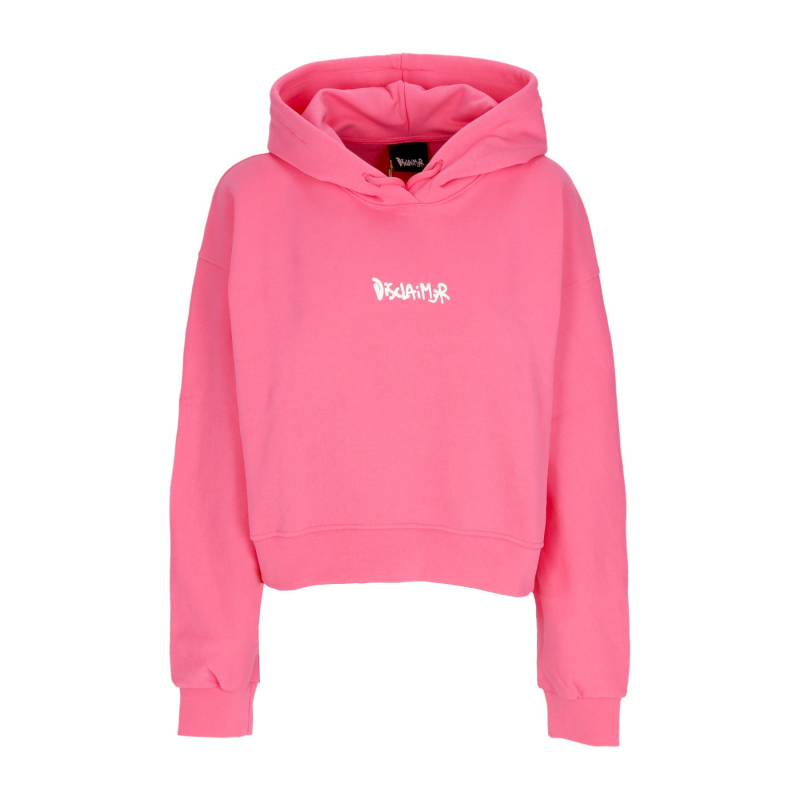 Leichter, verkurzter Damen-Hoodie W Back Big Logo Hoodie Fluo Fuchsia/St White