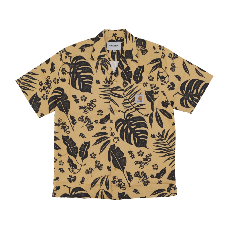 Woodblock Herren T-Shirt Woodblock Print/Bourbon