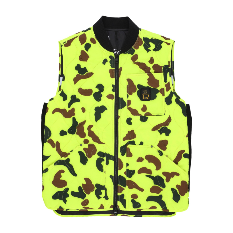 Fred Weste fur Herren, armellos, Fluo-Gelb, Camouflage