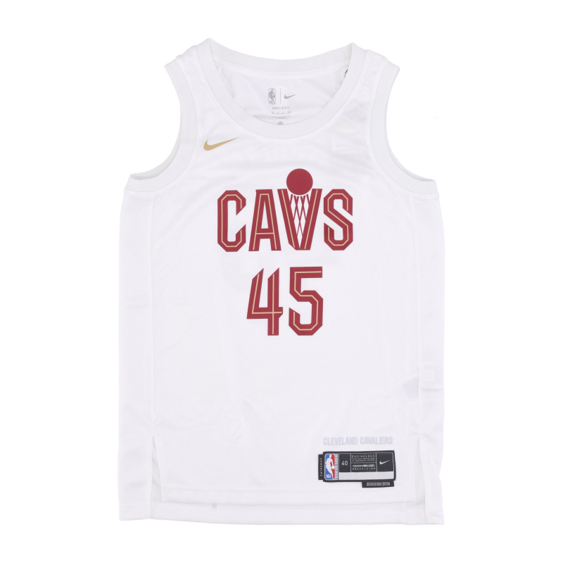Herren-Basketball-Tanktop NBA Association Edition 2022/23 Dri-Fit Swingman-Trikot Nr. 45 Donovn Mitchell Clecav WeiB