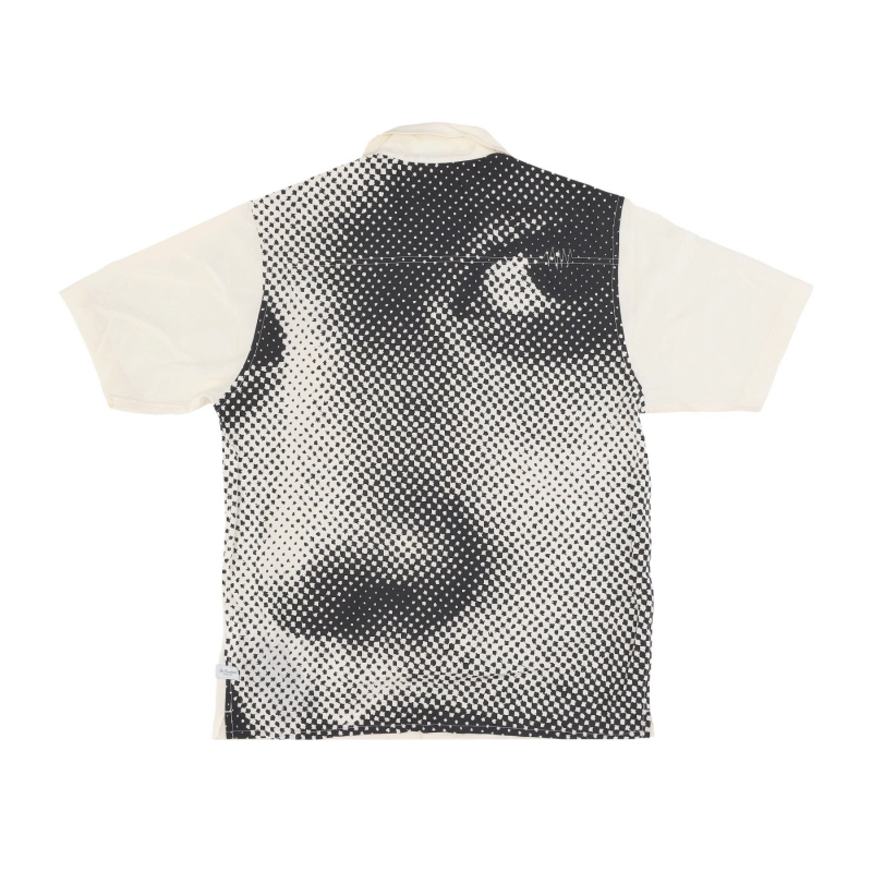 Face Woven Herren Kurzarmhemd Off White