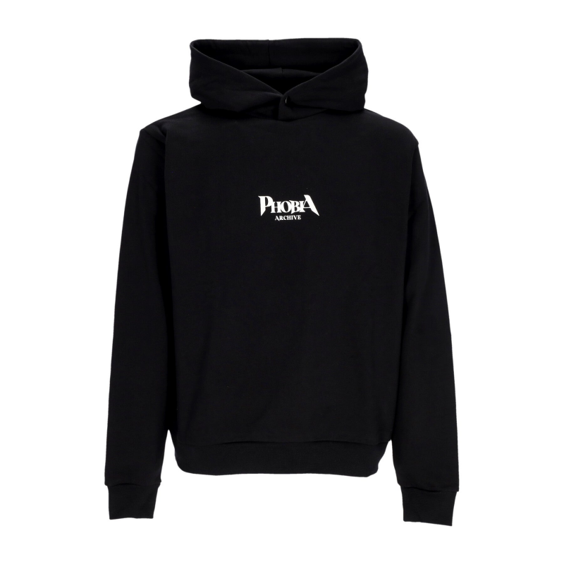 Leichtes Herren-Kapuzenpullover mit Fledermausaugen-Print, Schwarz/Lila