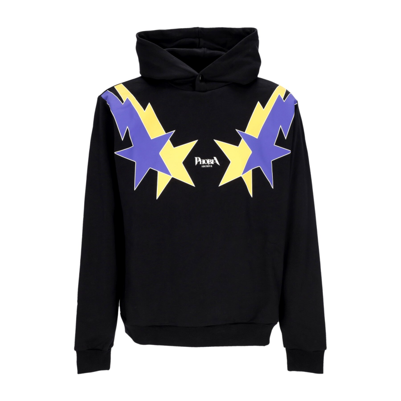 Leichter Herren-Hoodie Starry Lightning Hoodie Schwarz/Gelb/Lila