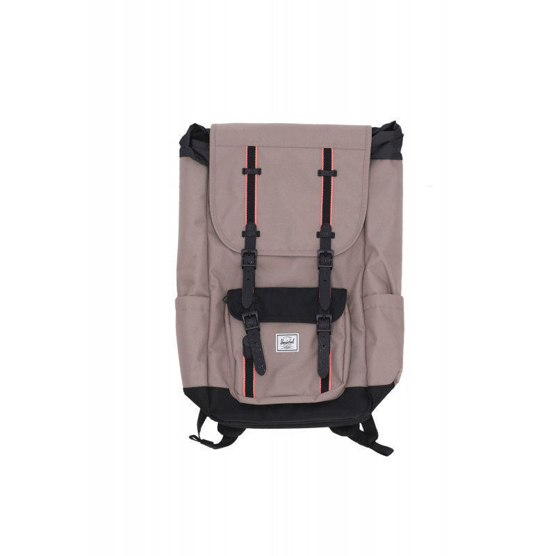 Unisex-Rucksack Little America Backpack Taupe Grau/Schwarz/Shell Pink