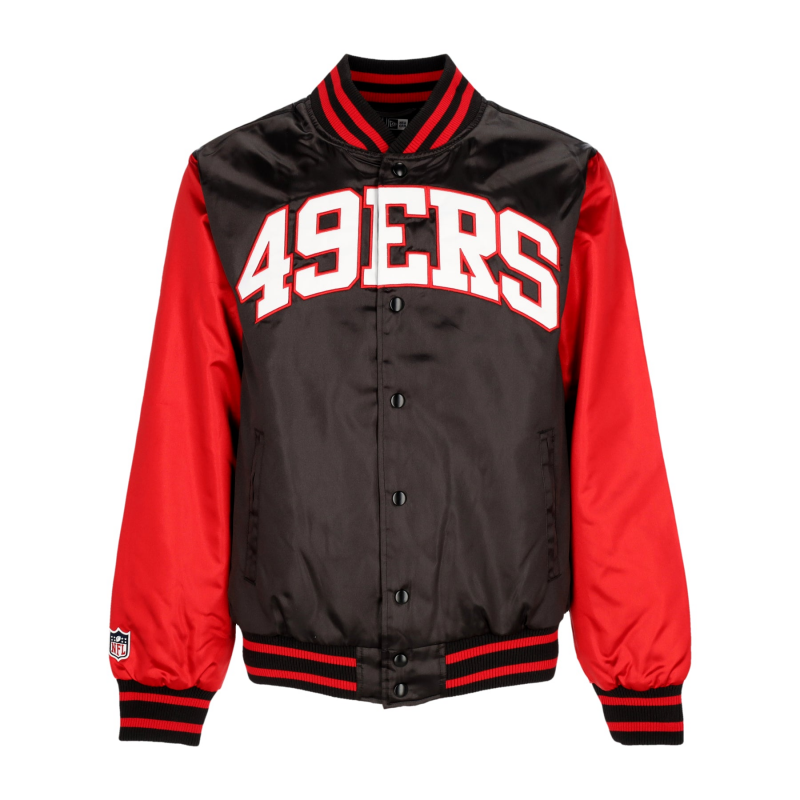 Herren Nfl Satin Bomberjacke Saf49e Schwarz/Scharlachrot