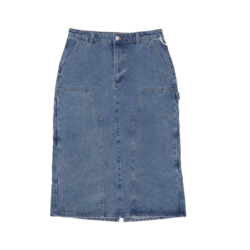 W Painter S Midirock Light Indigo Langer Damenrock