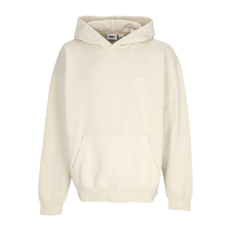 Leichtes Kapuzen-Sweatshirt fur Herren, Kleinbuchstaben-Pigment-Hoodie, Fleece, Pigment Clay