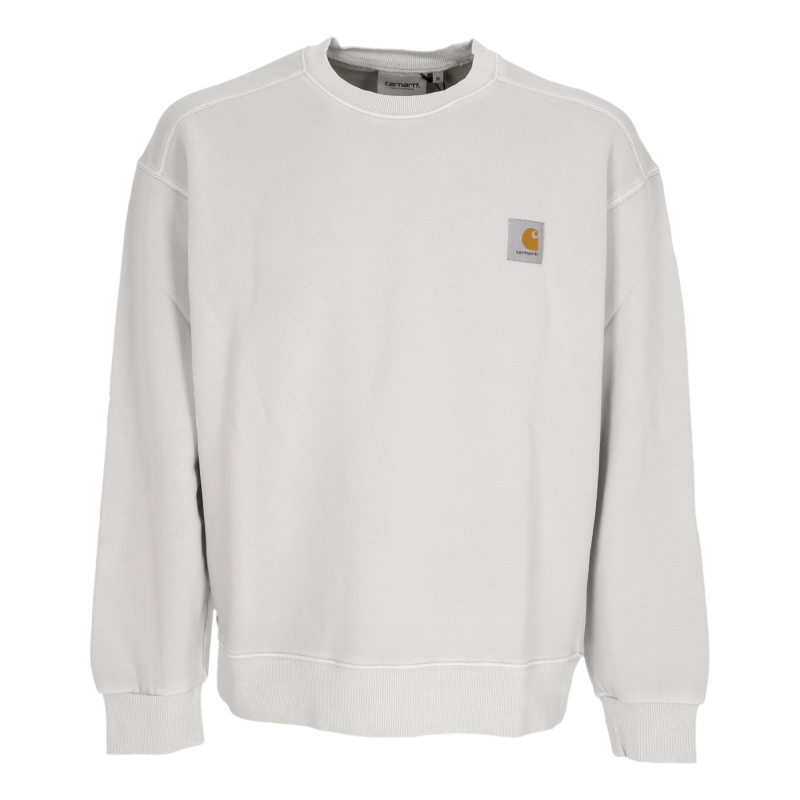 Nelson Sweat Sonic Silver Garment Dyed Herren-Sweatshirt mit Rundhalsausschnitt