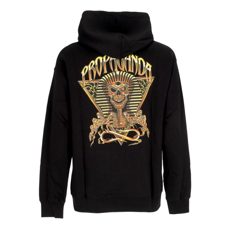 Leichtes Herren-Sweatshirt mit Kapuze, Triangle Pharao Hoodie, Schwarz