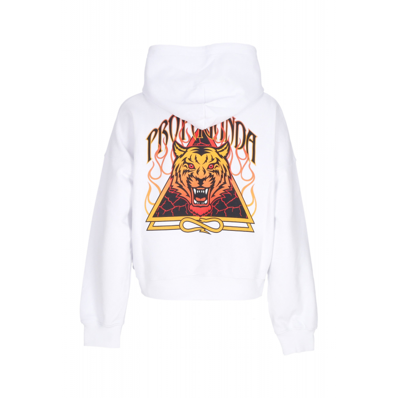 Leichter, verkurzter Damen-Hoodie W Triangle Bengala Crop Top Hoodie WeiB