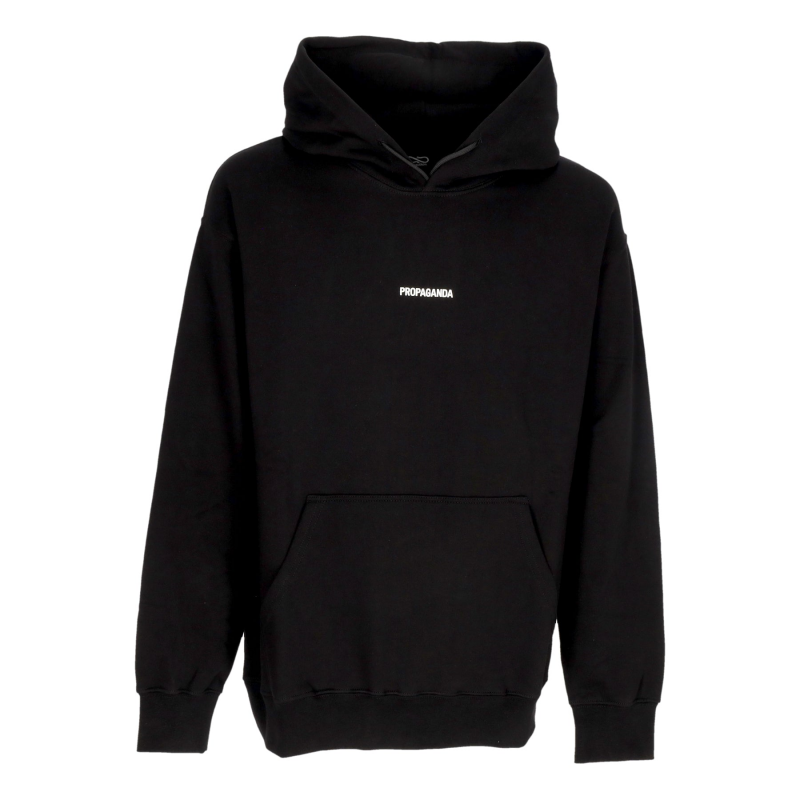 Leichtes Herren-Sweatshirt mit Kapuze, Ribs Classic Hoodie, Schwarz