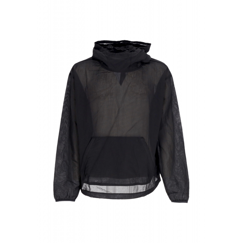 Leichtes Kapuzenpullover Herren Sportswear Tech Pack Woven Mesh Hoodie Schwarz/Schwarz
