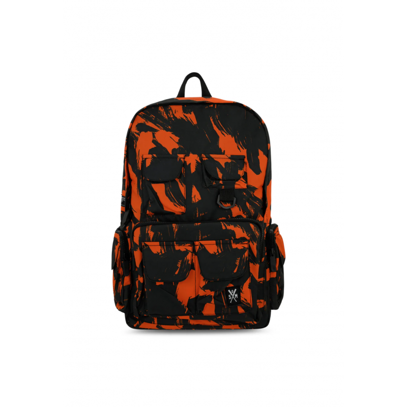 Herren-Cargo-Rucksack Orange/Camouflage