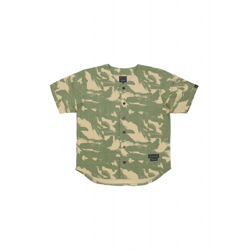 Mantelknopfe Herren-Baseballshirt Camo