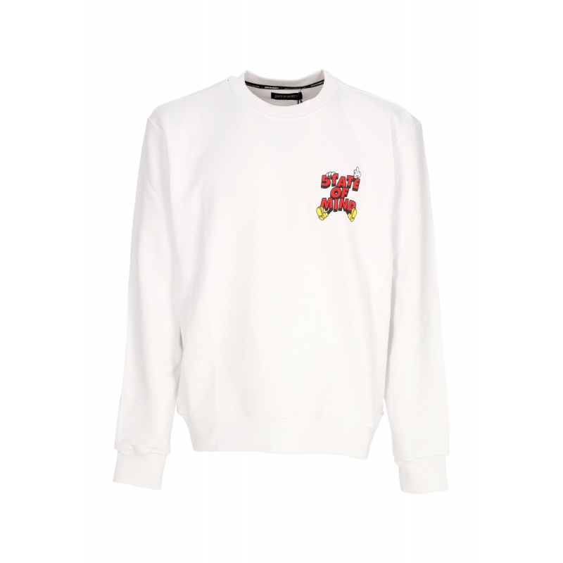 Mickey 5tate Leichtes Herren-Sweatshirt mit Rundhalsausschnitt, WeiB