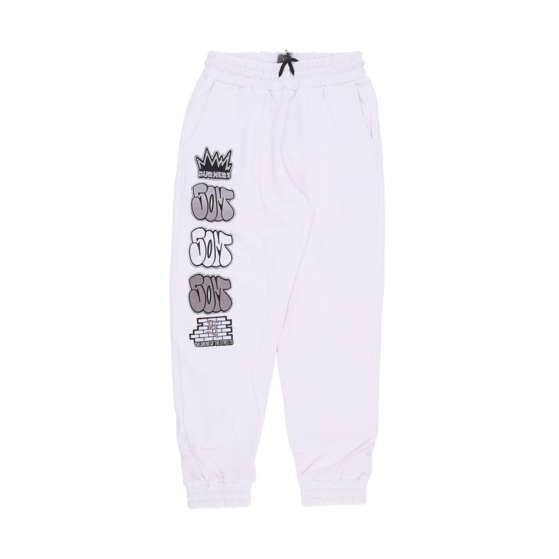 Leichte Trainingshose fur Herren, Graffiti-Patch-Jogginghose, WeiB