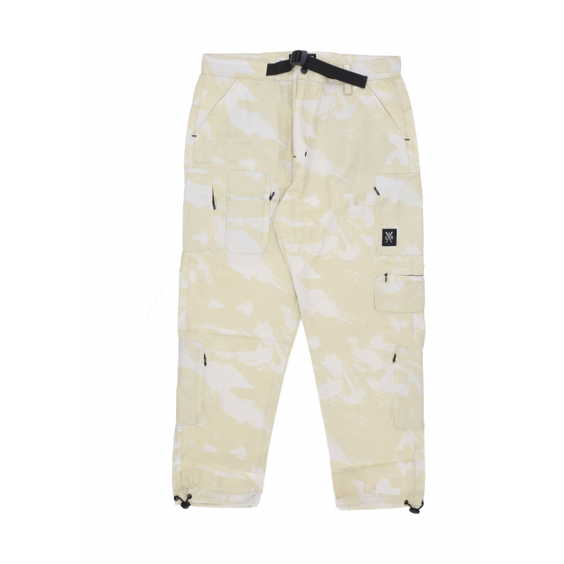 Lange versteckte Cargohose fur Herren in gebrochenem WeiB/Camouflage