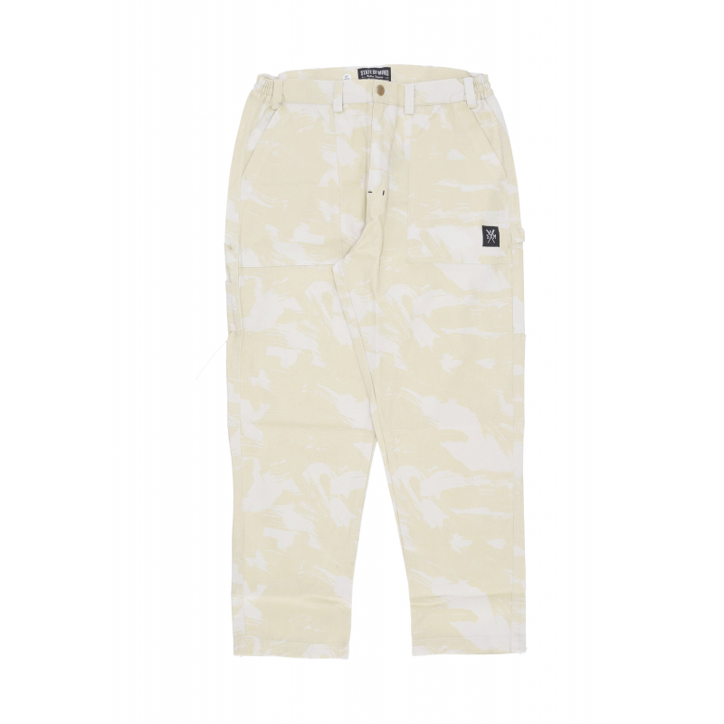 Lange Herren-Arbeiterhose Off White/Camo