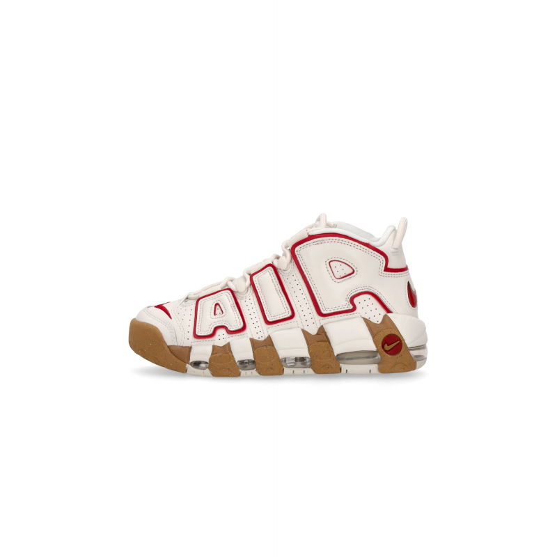 W Air More Uptempo Phantom/Gym Red/Gum Light Brown/Clear Damen-High-Schuh
