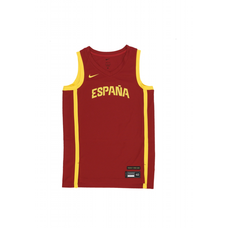 Herren-Basketball-Tanktop Limited Road Basketball-Trikot Team Spanien Team Crimson/Tour Yellow