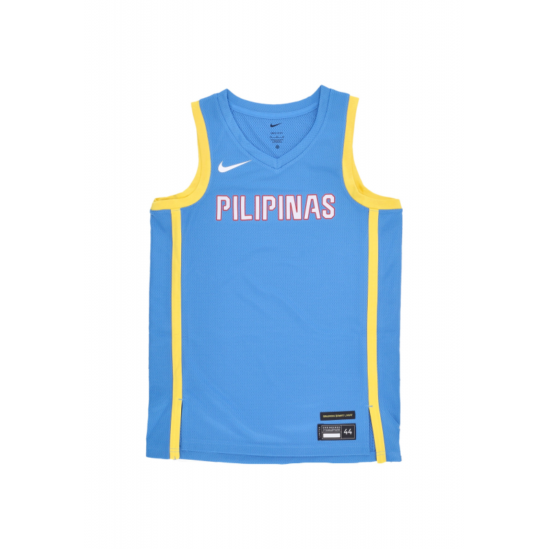 Herren-Basketball-Tanktop Limited Road Jersey Team Philippines Lt Photo Blue/Tour Yellow
