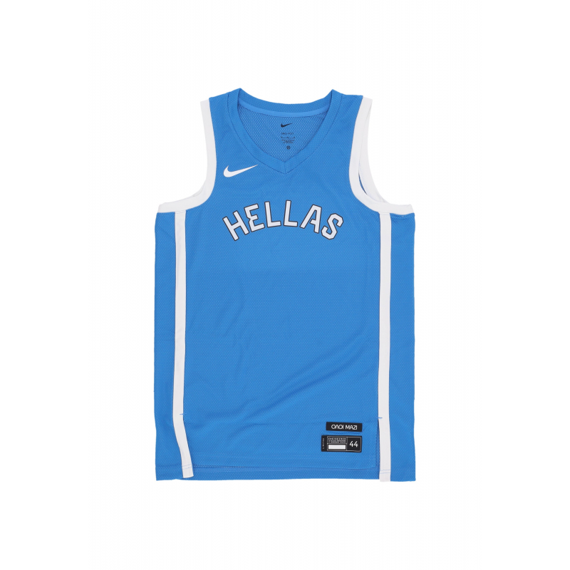 Herren-Basketball-Tanktop Limited Road Basketball-Trikot Team Griechenland Lt Foto Blau/WeiB