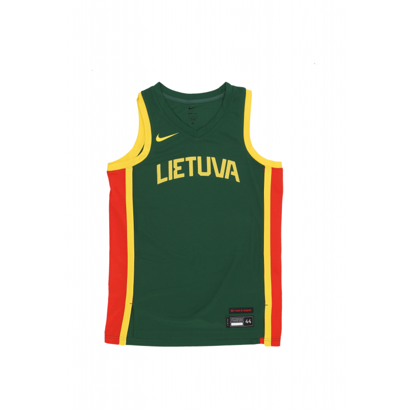 Herren-Basketball-Tanktop Limited Road Basketball-Trikot Team Litauen Gorge Green/Chile Red