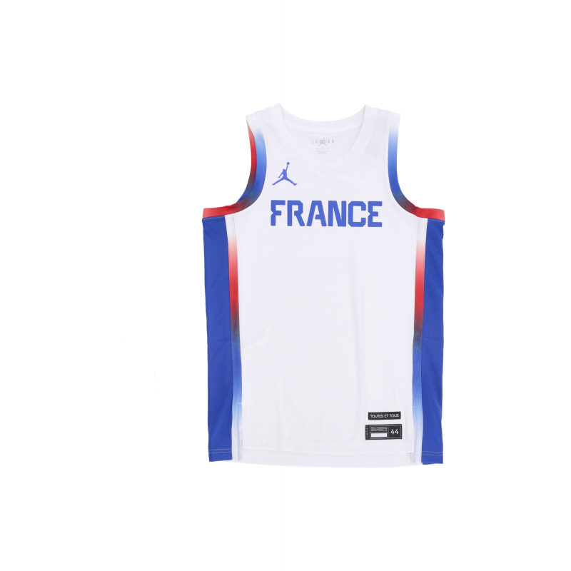 Herren-Basketball-Tanktop Limited Home Basketball-Trikot Team Frankreich WeiB/Hyper Royal