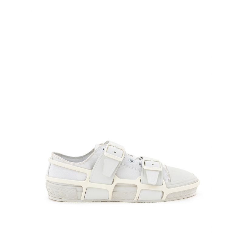 White Tela sneaker mit AuBenstruktur in Gummi Burberry
