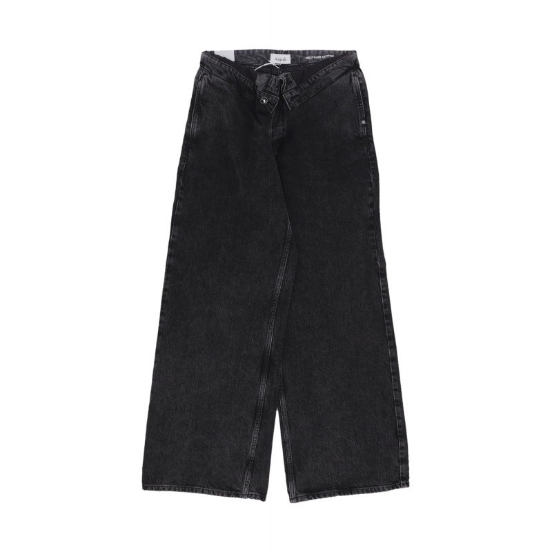 Damen Jeans Roll Up Denim Black