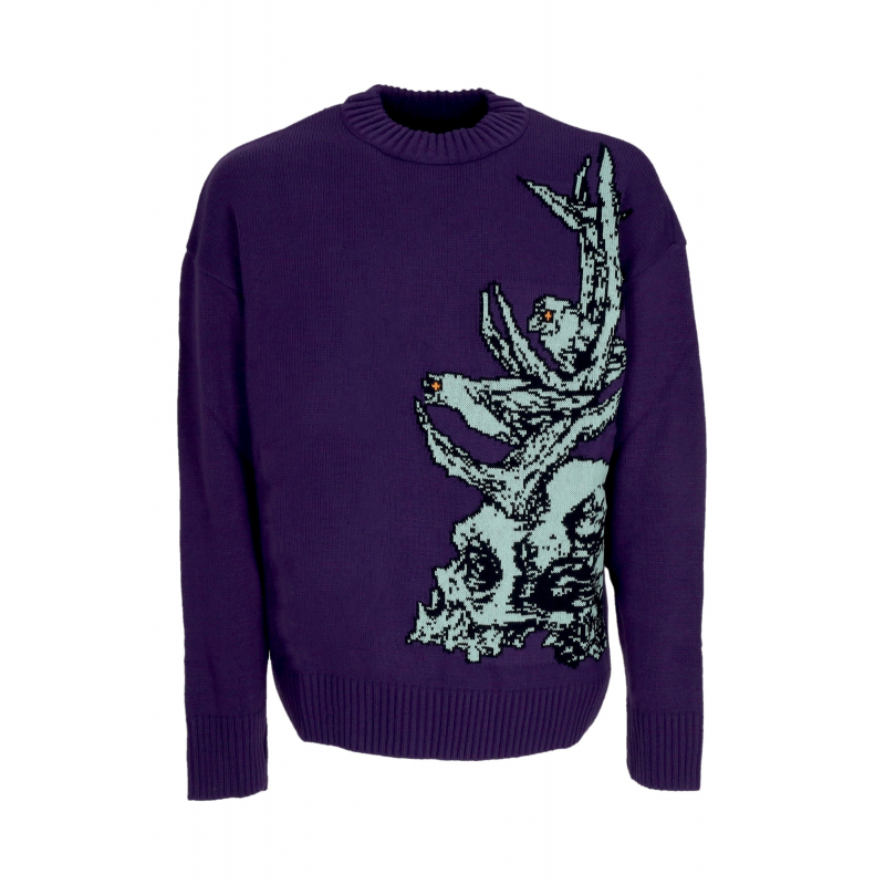 Druid Skull Pullover Purple Dust Herrenpullover