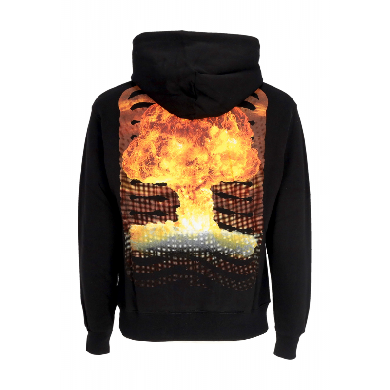 Hoodie Man Ribs Atomic Hoodie Schwarz