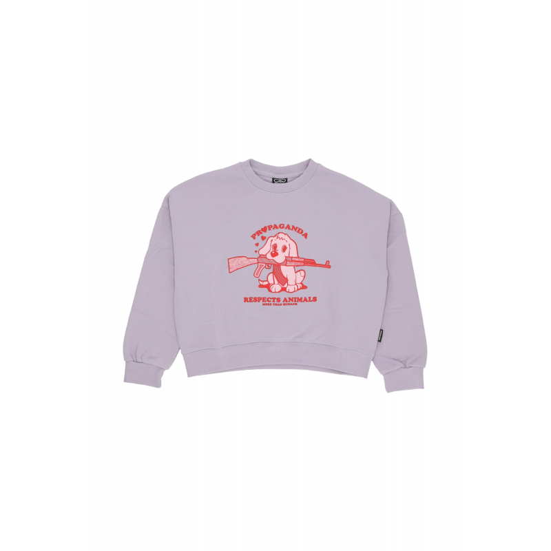 Damen Sweatshirt W Puppy Croptop Crewneck Dusk