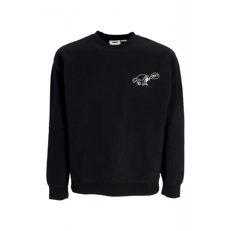 Herren Crew Doodle Crew Fleece Black