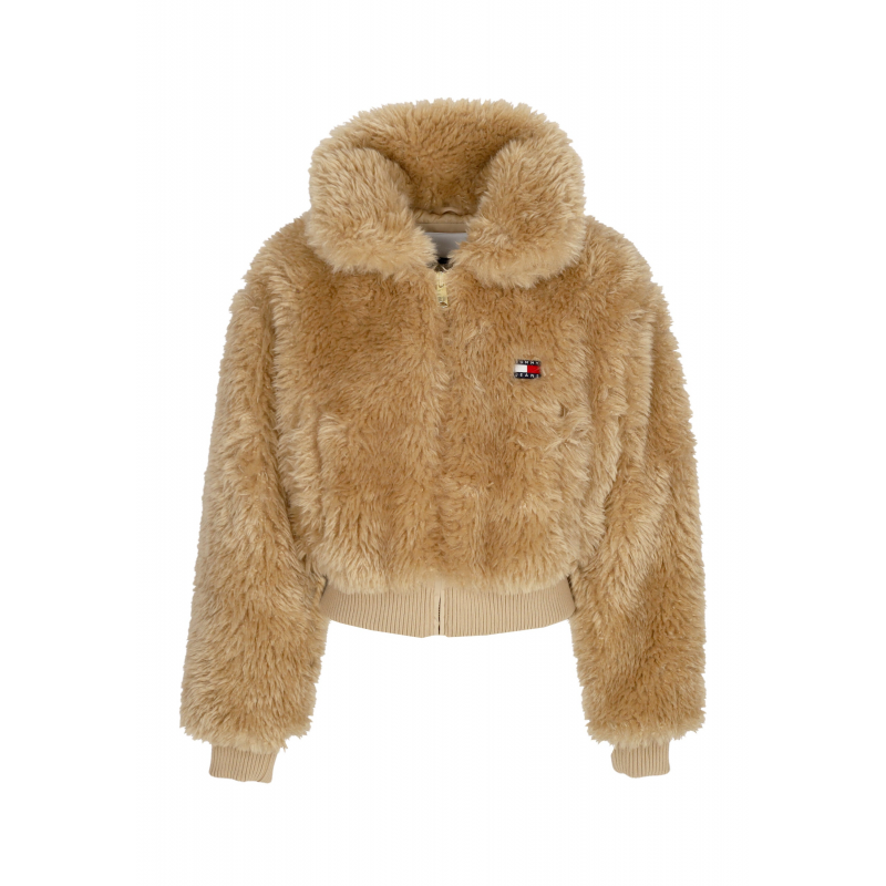 Damen Faux Shearling Jacke Gentle Gold