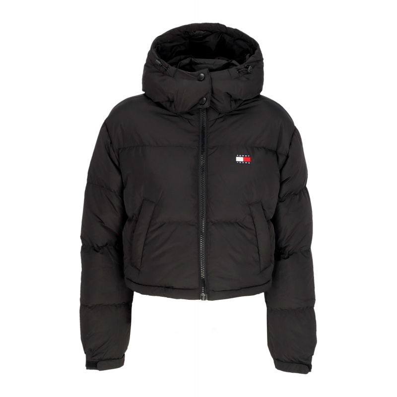 Damen Daunenjacke Crop Alaska Puffer Black