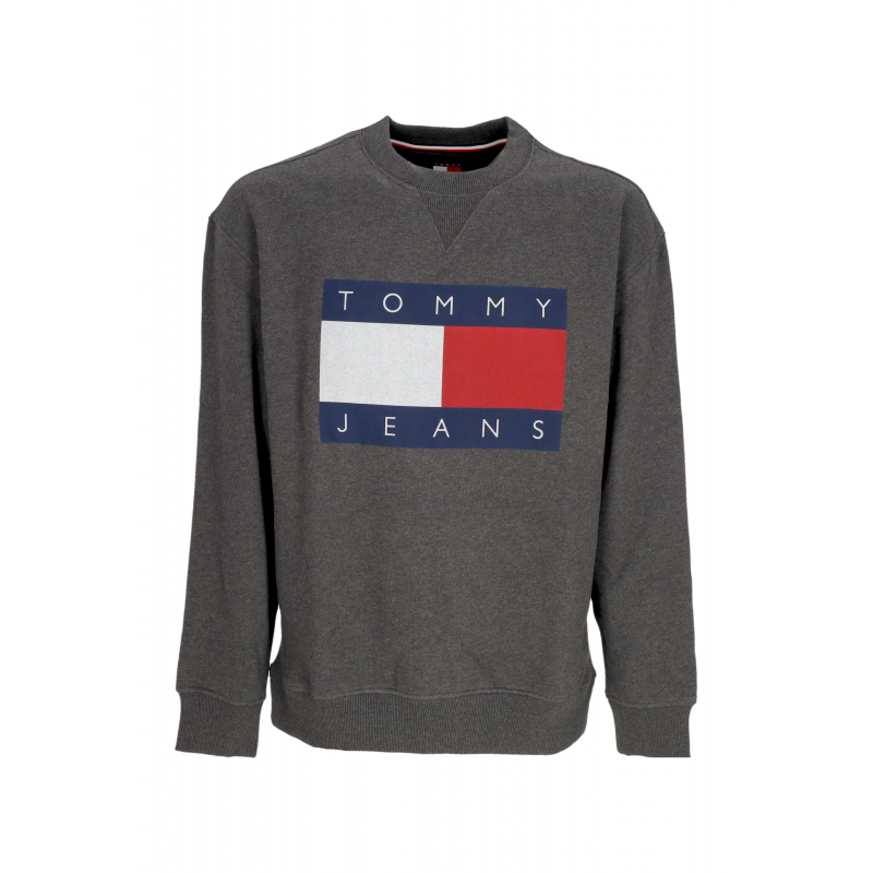 Herren Melange Flag Crew Ext New Charcoal Melange